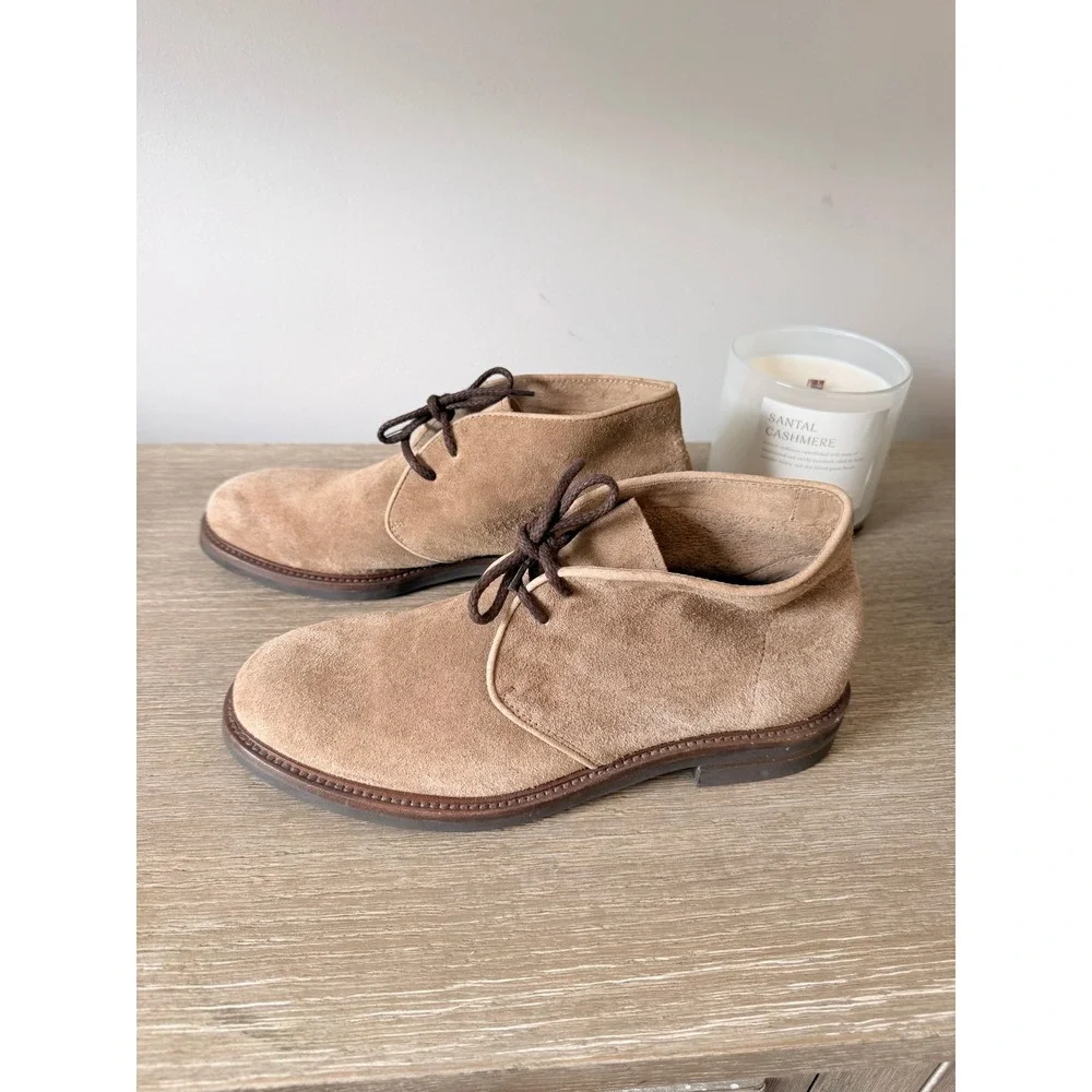Brunello Cucinelli Suede Chukka Boots Men Tan 42.5